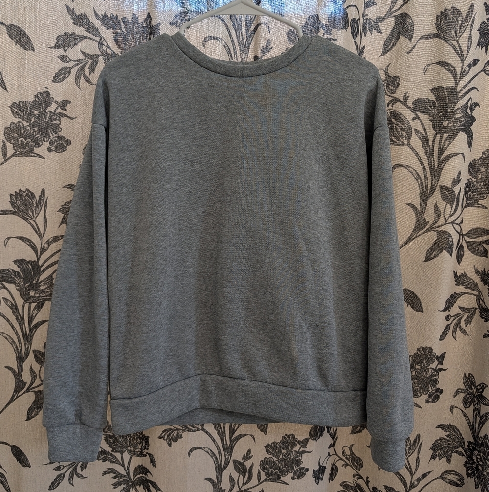SHEIN Light Grey Oversized Fleece Sweatsuit - Matching Sweater & Sweatpants (S)